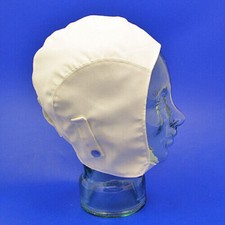 White Linen Motoring Flying Helmet, Full Range of Sizes