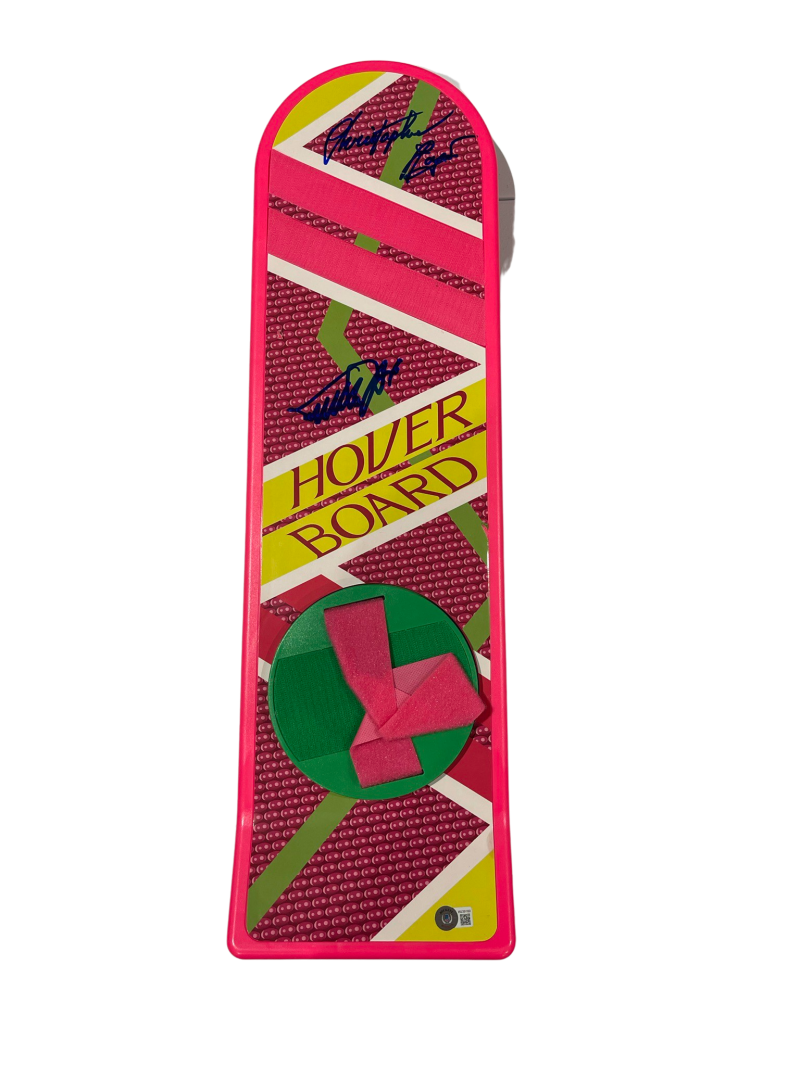 LEDレトロボード☆ Michael J Fox Christopher Lloyd Signed Hoverboard Back to the