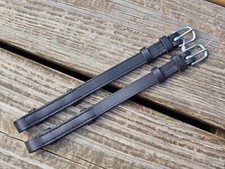 Guanciali da dressage inglese Devoucoux in pelle nera - taglia media - 9,25" - nuovi senza etichette