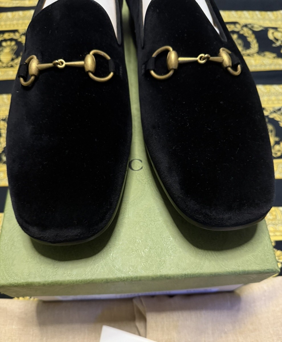 Men\'s Gucci Gallipoli Black Velvet Loafers 9 GUCCI MEN main image 4
