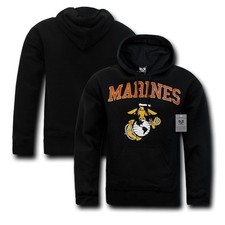 Black United States US Marine USMC Marines Military Pullover Hoodie Sweatshirt