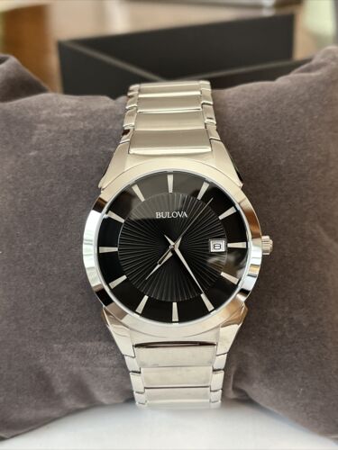 BULOVA Black Dial CLASSIC Stainless Steel Men's Watch - 96B149   MSRP: $325 - Picture 1 of 7