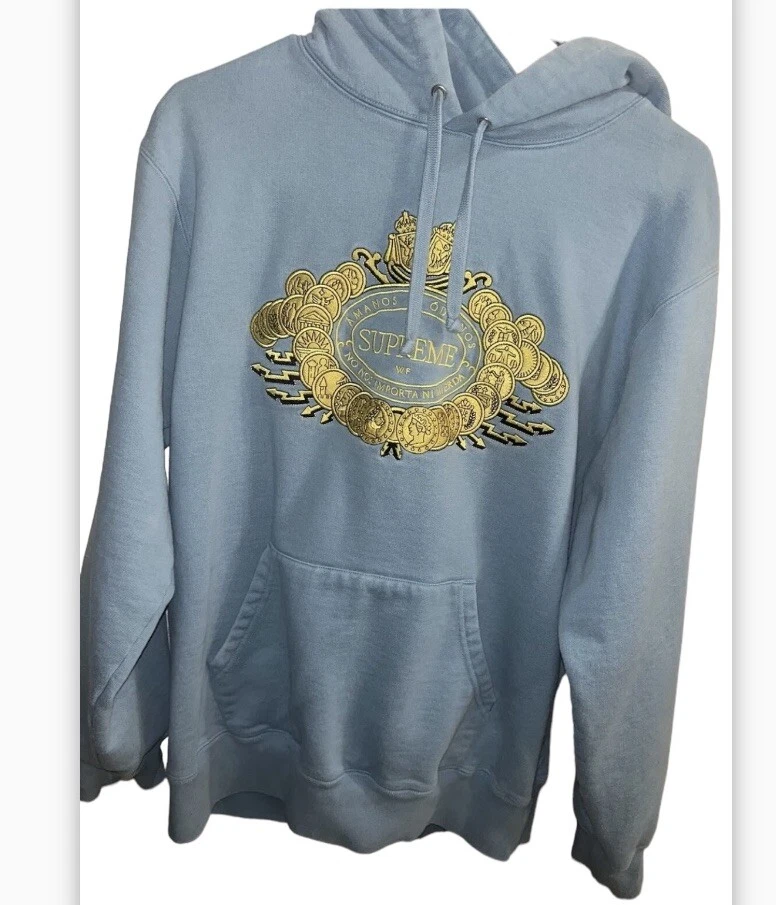 SUPREME RARE sweat à capuche bleu taille M/L