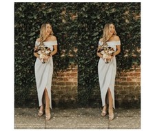 BHLDN Anthropologie Thompson Off Shoulder Crepe Maxi Dress Size 12