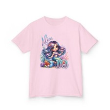 Mermaid Birthday Tee, Girls Party Gift Shirt, Custom Kids TShirt, Gift for Girls