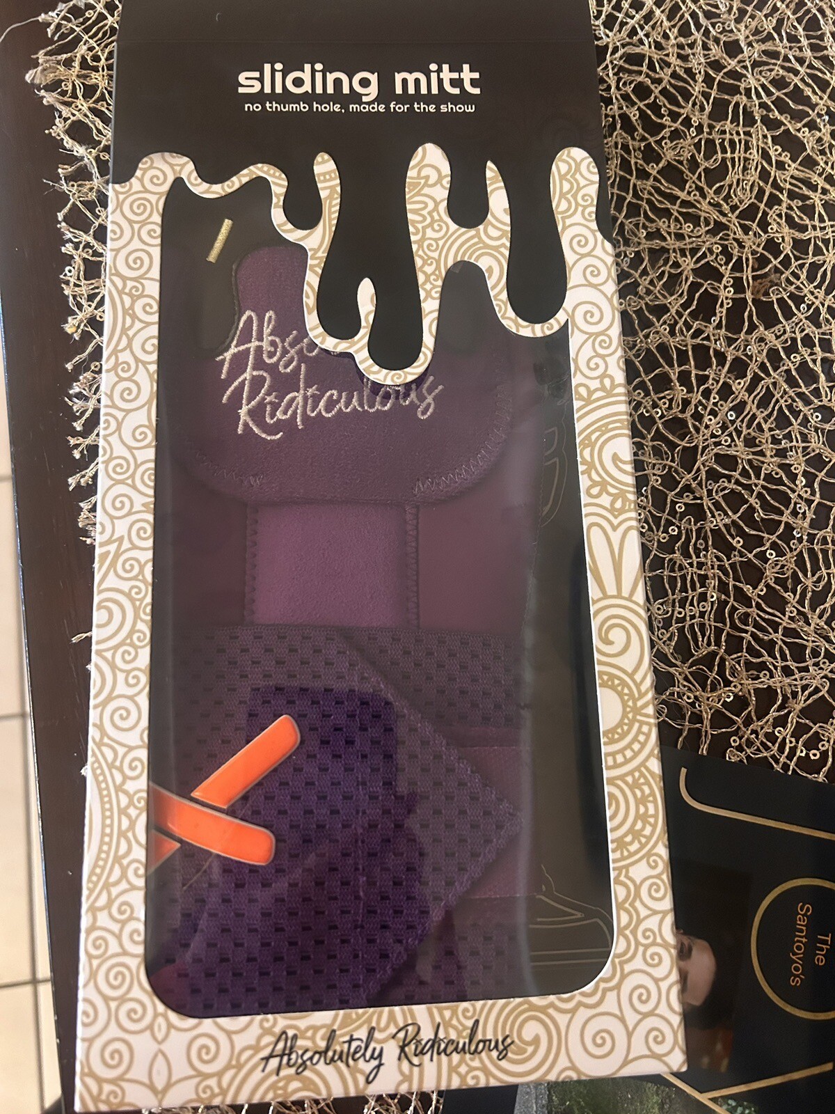 NIB Aria Gloves Absolutely Ridiculous Pushin P Ice Cream Purple Sliding