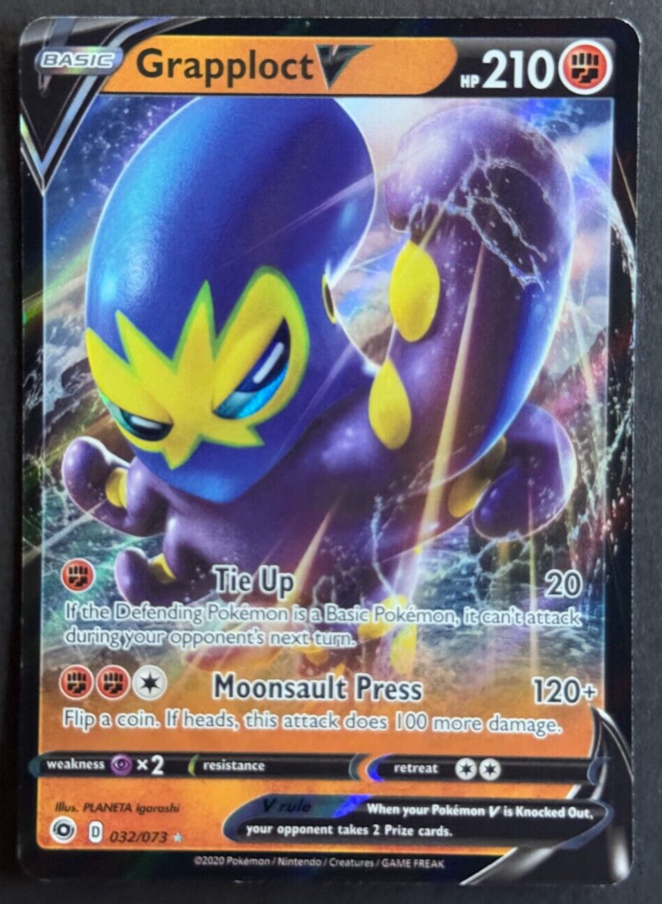 Pokemon Champion's Path #32/73 Grapploct V Ultra Rare tcg