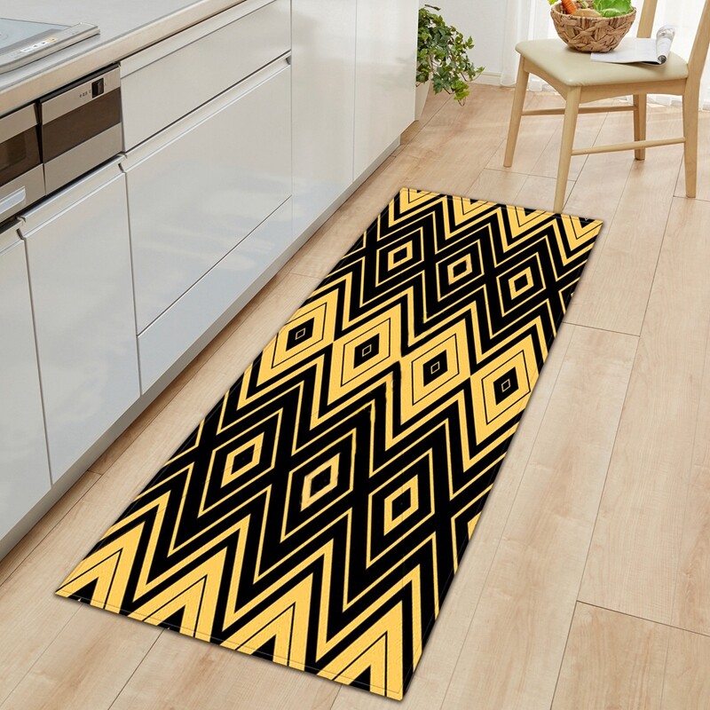 NonSlip AntiOil Home Kitchen Door Floor Mat Modern Area Rug Carpet