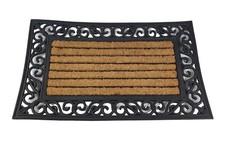 Gummimatte Relief mit Kokoseinlage rechteckig 75x45 cm Fußabtreter Fußmatte 