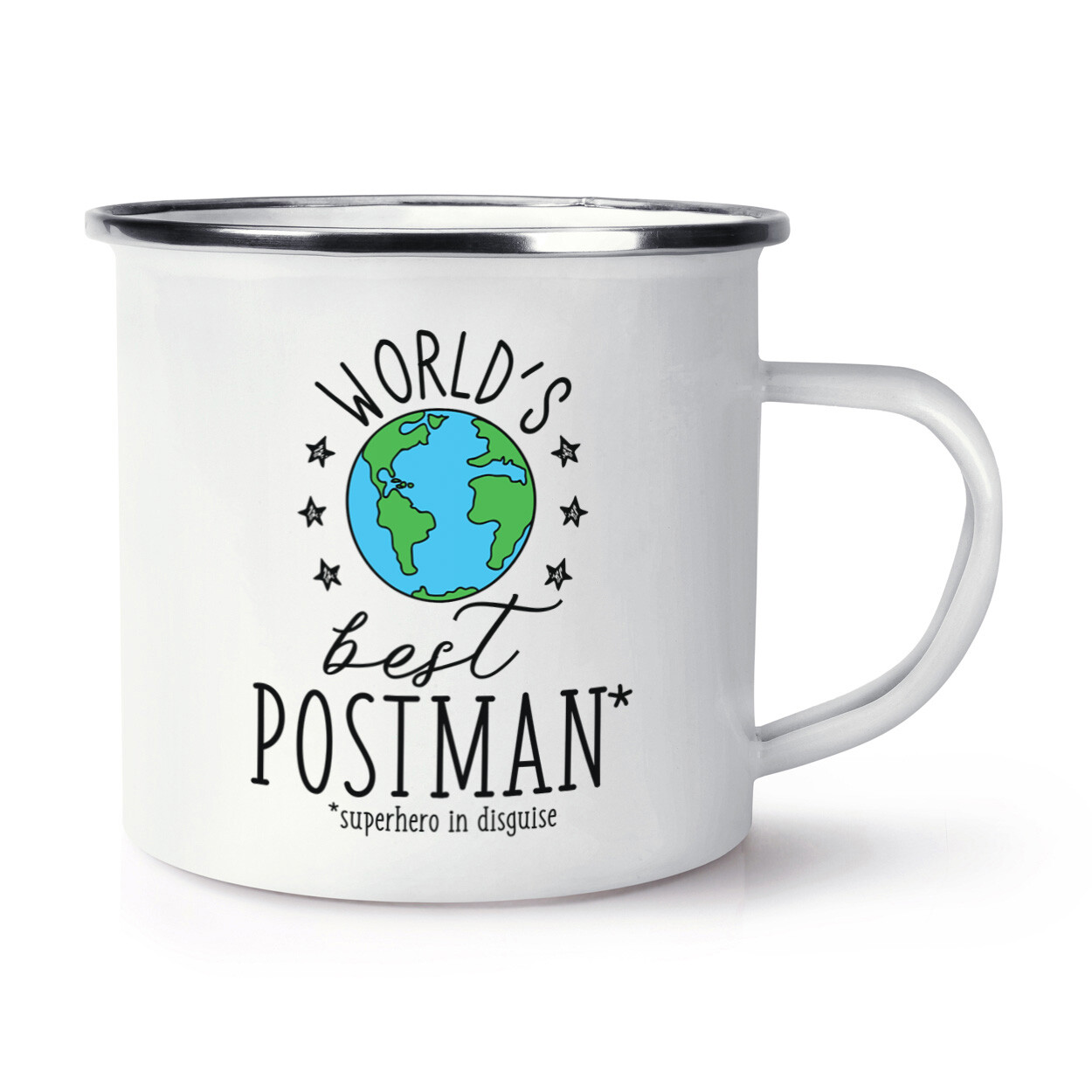 World's Best Postman Enamel Mug Cup Funny Joke Favourite