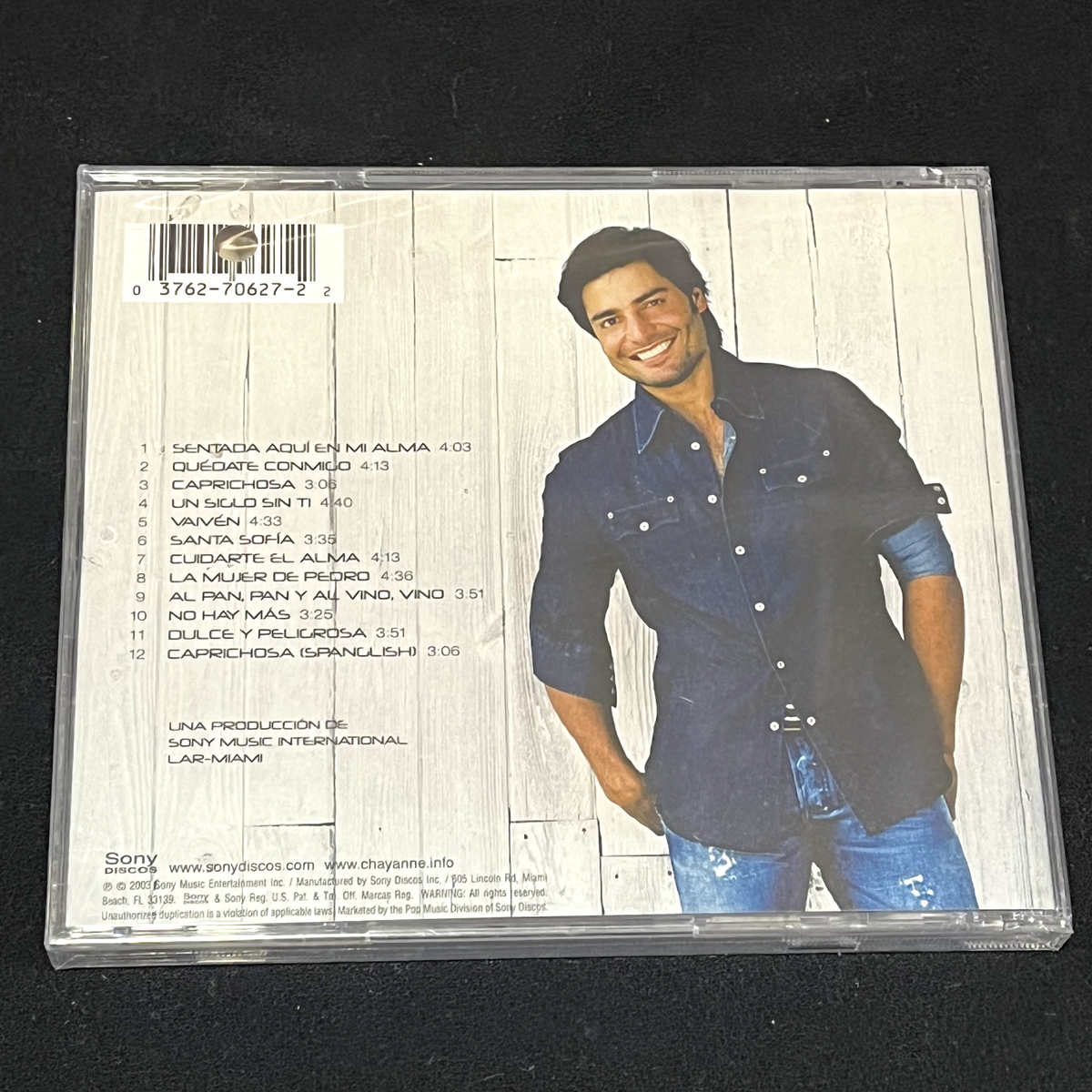 Sincero by Chayanne (CD, Aug-2003, Sony Music Distribution (USA