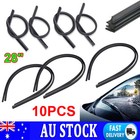 10Pcs 28" 6mm Car Bus Silicone Frameless Windshield Wiper Blade Rubber Refill AU