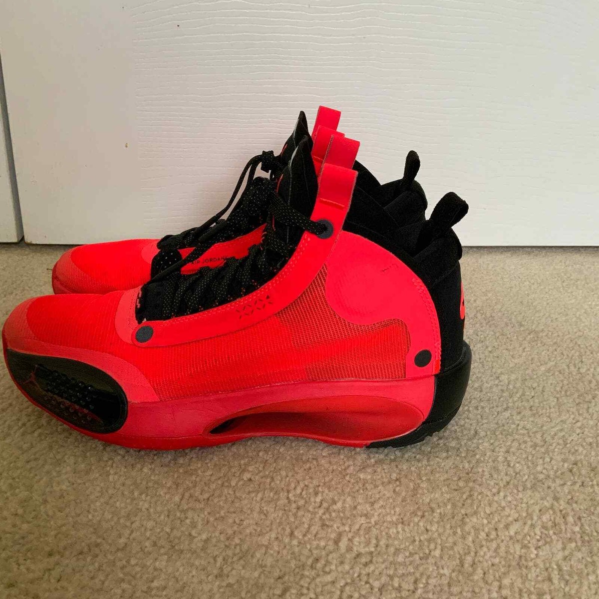 【新品・未使用】AIR JORDAN 34 \"INFRARED/BLACK\" Nike Air Jordan 34 Infrared Men's Sneakers Shoes Orangey Red
