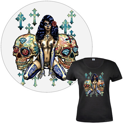 Tattoo Shirt Damen Rockabilly mexican style Gothic dia de los muertos *1038