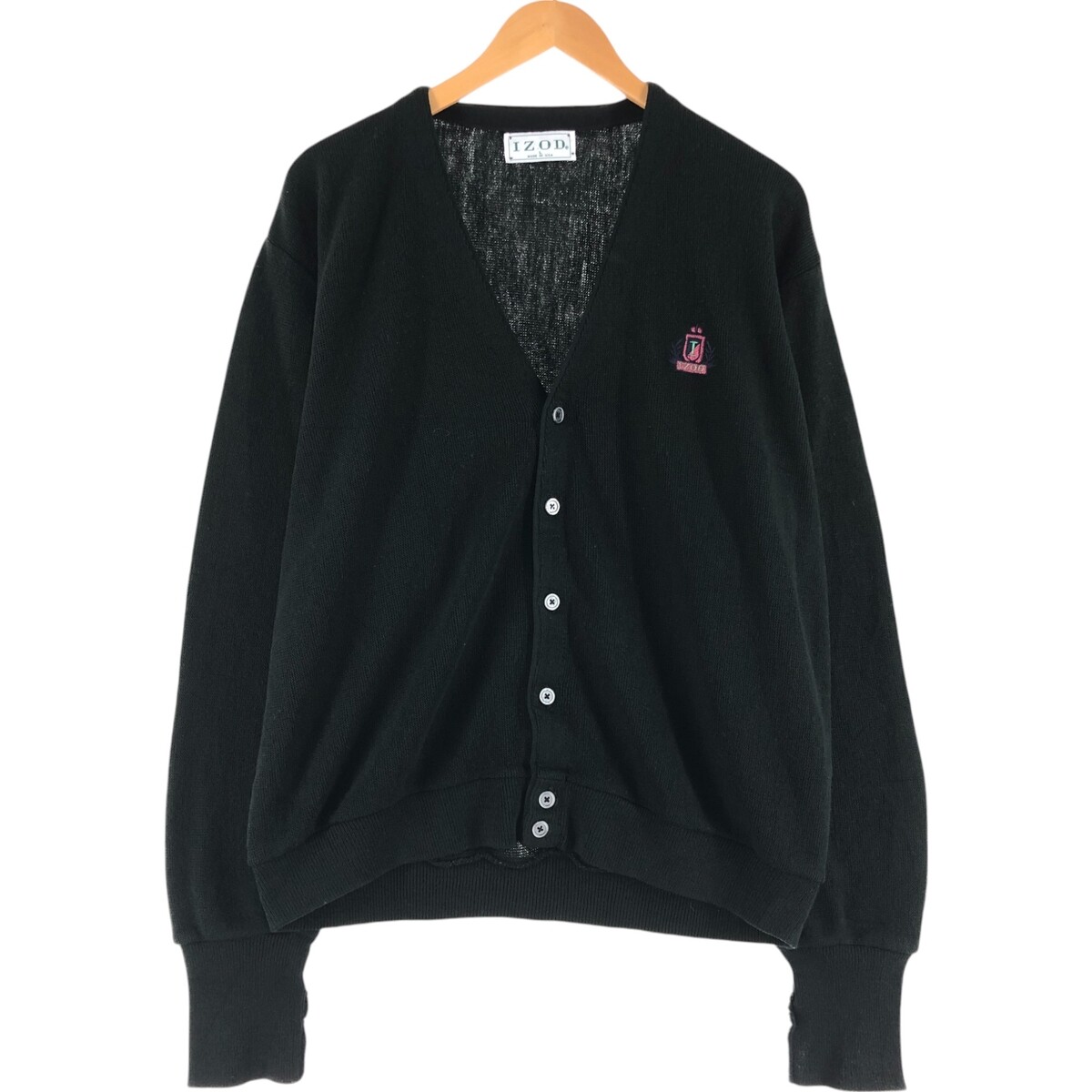 トップス 90s us made IZOD 6botann acryl cardigan 90'S IZOD Acrylic Knit Cardigan Made in USA Men's Size L