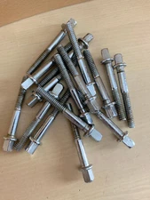 PEARL 1-5/8" TENSION ROD Parts Lot of 16x 60s 70s Vtg Stencil Snare Tom Drum MIJ