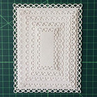 Nested Stitched Scallop Rectangle Frame Cutting Dies,Diy Scrapbooking Artist Met