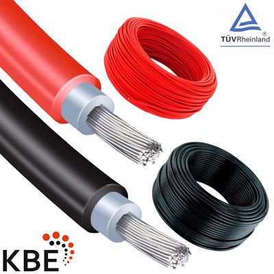 Solarkabel Solarleitung 100m 4mm² 6mm² H1Z2Z2-K PV Kabel TÜV KBE DB+ 0% MwSt.