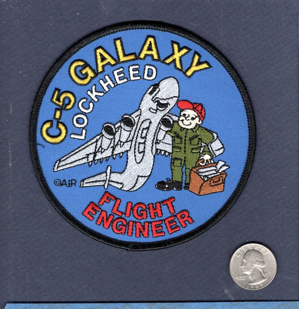 USAF 22d AIRLIFT SQ C-5 刺繍パッチ Travis AFB 22 AS C-5M Super Galaxy PVC Patch - 22D Airlift