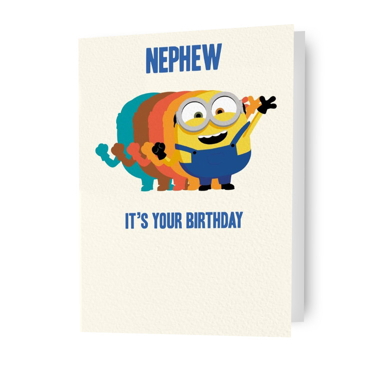 Nephew Birthday Card Despicable Me Minions Birthday Card Includes Envelope