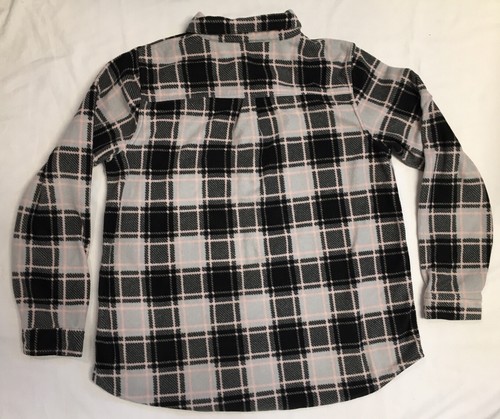 Womens XL Time And Time And Tru Fleece Plaid Jacket-Shirt L/S Black Pink Gray | eBay