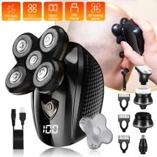 5IN1 5D Electric Shaver Beard Trimmer Bald Head Razor Men Grooming Kits Wet/Dry
