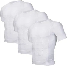 3 Pack Men Compression Shirt Hide Gynecomastia Chest Moobs Body Shaper Vest Tops