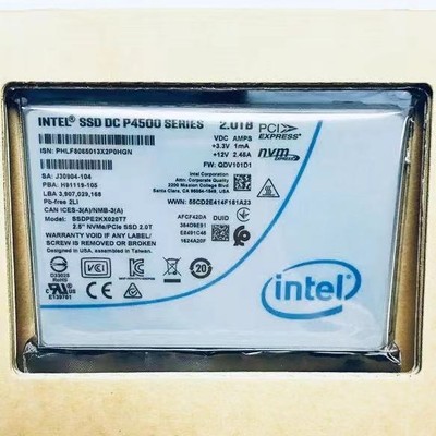 2TB Intel SSD P4500 Series DC NVME U.2 2.5'' SSDPE2KX020T701 Solid State Drive