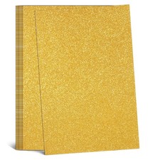 10 Pack Gold Craft Paper Foam Sheets Glitter Cardstock 11.8x7.8 Inch Adhesive