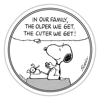 SPREADSHIRT Peanuts Snoopy Geburtstagsdesign Und Spruch Aufkleber Sticker, max. 10 x 10 cm