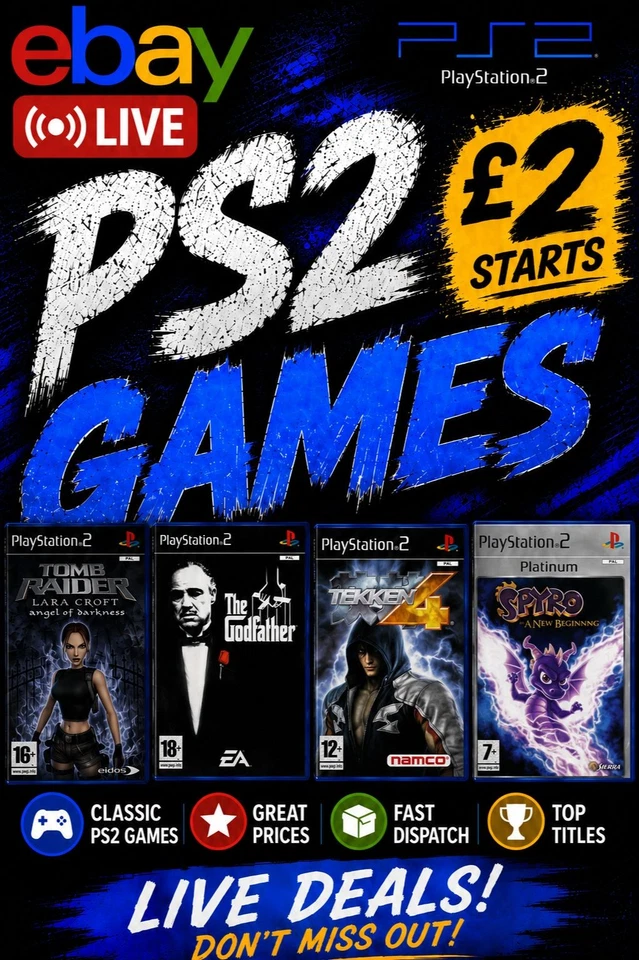 🎮 PS2 Games Live Deals | £2 Starts | Classic PlayStation Titles 🔥