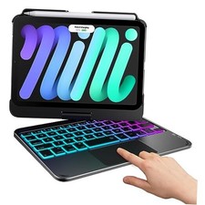 Keyboard Case for iPad mini 7 2024  Mini 6 2021 - Wireless Case Black