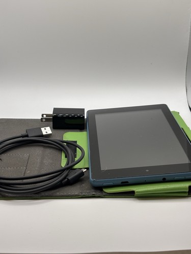 Fire 7 tablet, 7" display, 16 GB, (2019 release) Twilight Blue w/charger & Cover