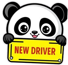 Cartoon Peeking New Driver Car Decal   Cute Animal Safety Sticker for Panda