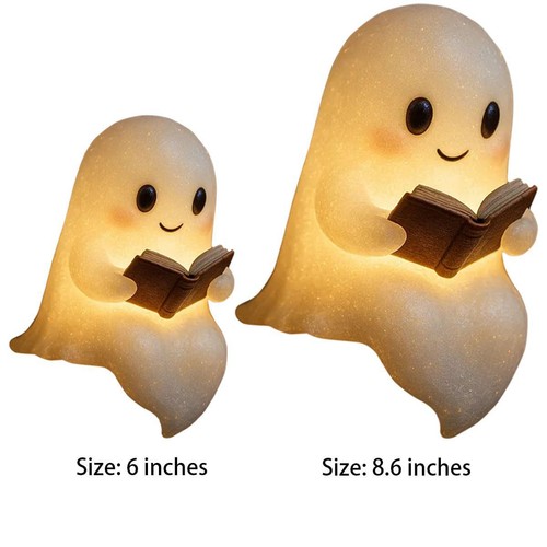 Cute LED Ghost Night Light Kids Sleep Lamp Halloween Décor Gift Warm Light - Picture 3 of 6