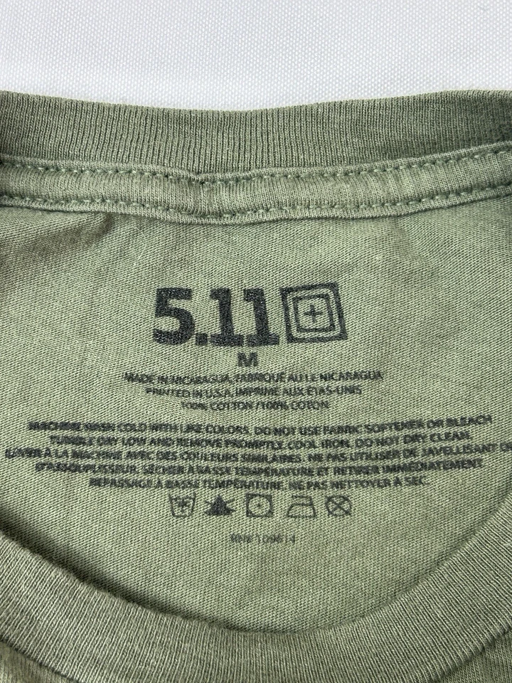 Camiseta táctica 5.11 para mujer pequeña verde con logotipo rendimiento camiseta de algodón Foto 3 de 4