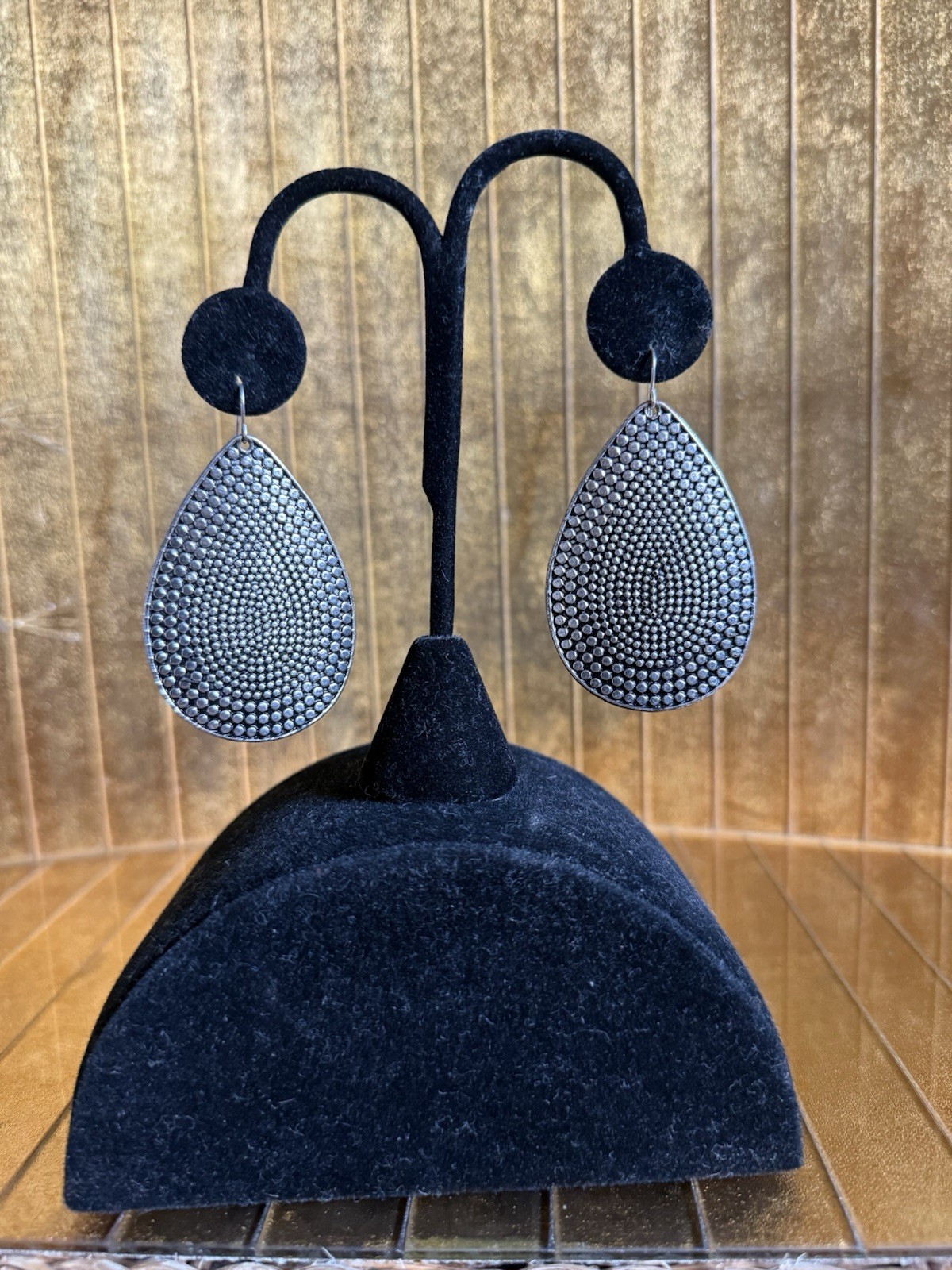 Silver pear drop hammered silver native American … - image 10