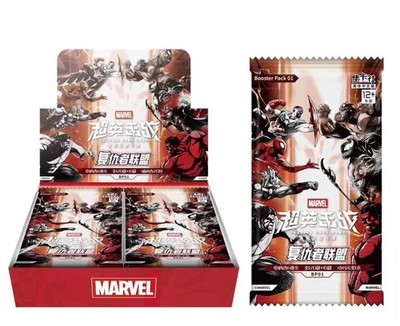 MARVEL SUPERHERO CLASH TCG THE AVENGERS BP01 Booster Box Sealed Card.Fun