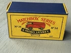 Matchbox Moko Lesney 34a Volkswagen Micro Van B4 TYPE EMPTY BOX