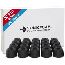 10 Pairs of Hypoallergenic SF2 Earbud Tips - Medium Size for Ultimate Comfort
