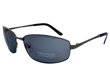NEW Nautica N4548S 030 Matte Gunmetal 62.15.135 Grey 100 UV Men  s Sunglasses