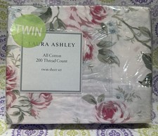 Laura Ashley Vintage Twin Sheet Set 2007- Antique Rose