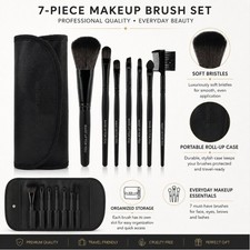 Pro 7-Piece Makeup Brush Set Powder Foundation Eyeshadow Eyeliner Lip Brush Kit