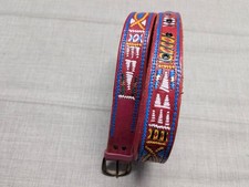 vintage LACED leather belt 34 handcrafted NATIVE AMERICAN indian TRADING POST