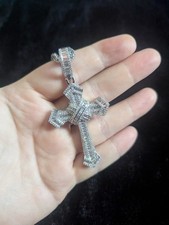 .925 White Gold Plate Moissanite Gemstones