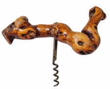 Vintage  French Grapewood Corkscrew  Laurent Siret 1940s.