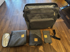 Lässig Wickelrucksack Set Zwillinge Anthrazit mit Zubehör