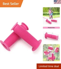 Stylish Pink Mushroom Bike Grips - Comfortable, Non-Slip for Kids' Bikes and BMX