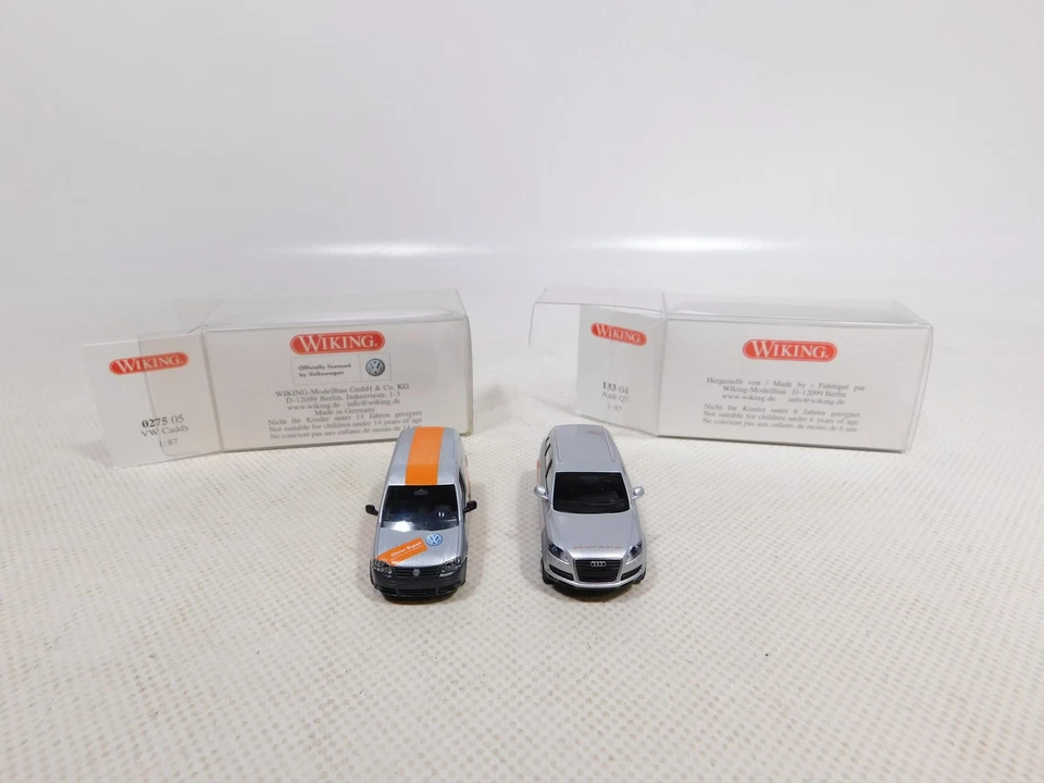 Wiking 1:87 H0 2x Modello Iaa 0275 05 VW Caddy 133 04 Audi Q7 Mint + Box # - Immagine 4 di 4