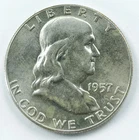 1957 FRANKLIN HALF DOLLAR! GEM BU+! WONDERFUL FIND! STUNNING! AWESOME! NR #P2339
